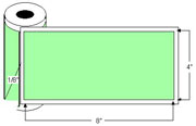 Direct Thermal 4" x 8" Label 3" Core Roll w/Perf Uncoated cs/3,000